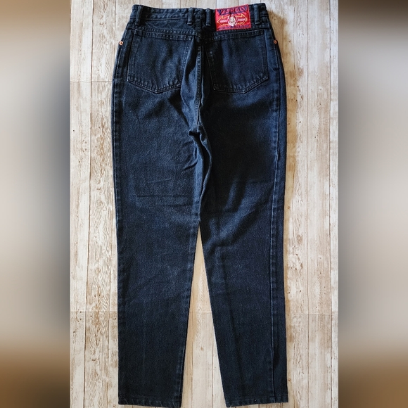Vintage Bongo Black Jeans High Rise Tapered Leg USA Size 13 Special Reserve - Picture 2 of 6